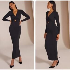 Favorite‎ Daughter The Anywhere Dress Size Large Black Cutout Long Sleeve New